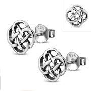 Plain Silver Celtic Stud Earrings, ep267
